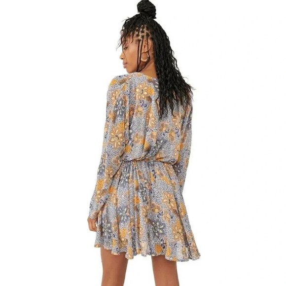 Free People Teegan Mini Dress in Sky Combo - Picture 3 of 10